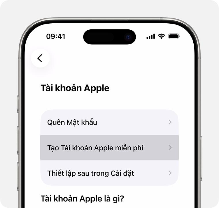 tạo icloud